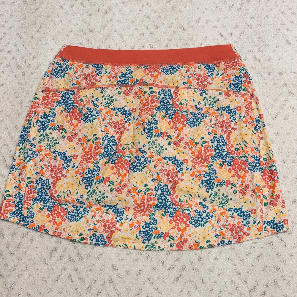 Ralph Lauren RLX Floral Skort Women Medium Multicolor Pockets Golf Tennis Preppy - Picture 3 of 12